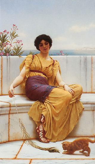 John William Godward Idleness oil painting picture